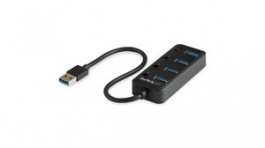 HB30A4AIB, USB Hub with Individual On / Off Switches, 4x USB A Socket - USB A Plug, StarTech.com