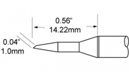 SFP-BVL10, Soldering Rework Cartridge Bevelled 1.0 mm 390 °C, Metcal