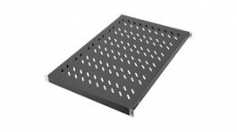 DN-97649, Fixed Shelf with Adjustable Rails for 19" Cabinets, 700mm, Black, DIGITUS