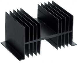 SK 34/75 SA, Heat sink 75 mm 1 K/W black anodised, Fischer Elektronik