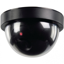SEC-DUMMYCAM50, CCTV dome dummy camera for indoors black 3 V, KONIG