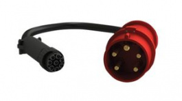 FSC3U002, Power Cord for Universal Rack PDU, 3m, CEE Plug, Black / Red, Vertiv