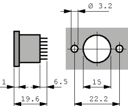 MAB 6, Appliance socket 6 Poles, Hirschmann