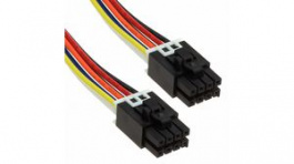 45133-0810, UltraFit Cable Assembly, 8 Poles, Black, 1m, Molex