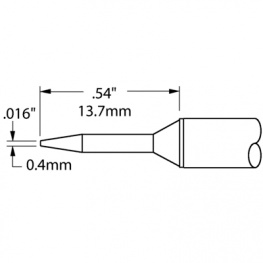 STTC-106, Soldering Tip Conical / Narrow 390 °C, Metcal