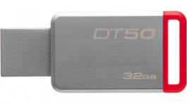 DT50/32GB, USB-Stick DataTraveler 50 32 GB grey / red, Kingston