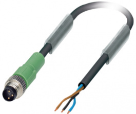 SAC-3P-M 8MS/5,0-PUR, Actuator/sensor cable M8 Plug Open 5 m, Phoenix Contact
