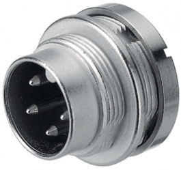 09 0123 00 06, Panel-mount plug, 423 series 6-pole Poles 6 5 A 250 VAC/VDC, Binder