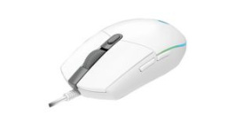 910-005824, Wired Gaming Mouse G102 8000dpi Optical White, Logitech