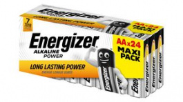 7638900435849 [24 шт], Primary Battery, Alkaline, AA, 1.5V, Power, Pack of 24 pieces, Energizer