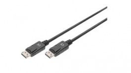 AK-340100-050-S, Video Cable, DisplayPort Plug - DisplayPort Plug 5m, DIGITUS