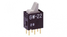 GW22LHP, Rocker Switch, Grey, NKK Switches (NIKKAI, Nihon)