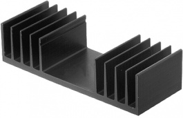 SK 04/100/SA, Heat sink 100 mm 1.7 K/W black anodised, Fischer Elektronik