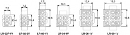 LP-09-1, Male Contact Housing for Cable 9P, JST
