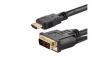 HDMIDVIMM6 Video Cable, HDMI Plug - DVI Plug, 1.8m