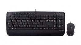 CKU300FR, Keyboard and Mouse, 1600dpi, CKU300, FR France, AZERTY, Cable, V7