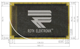 RE321-LF, Laboratory card FR4 epoxy heat tin-plated, Roth Elektronik
