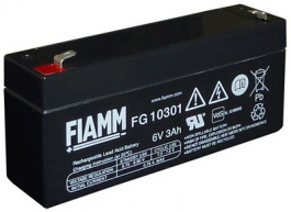 FG10301, Lead-Acid Battery, 6 V 3 Ah, FIAMM