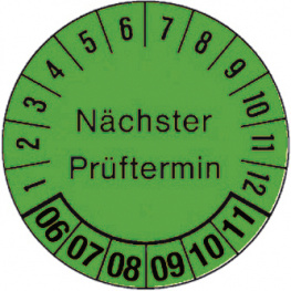 PRP-25-22-GN-17 [6 шт], Test labels green 2012...2017 PU=6 ST, Marking