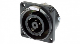 NLT8FP-BAG, Panel socket Speakon STX Black 8P, Neutrik