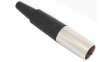 AG3M XLR, Cable plug, 3 Poles Soldering Connection Nickel - Plated