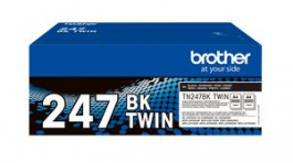 TN247BKTWIN, Toner Cartridge, 3000 Sheets, Black, Brother