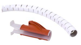 33.731, Spiral Wrap Tubing with Hand Tool, 15 ... 15mm, PVC, White, Dataflex