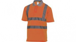 OFFSHORTM, High Visibility Polo Shirt Size M Flourescent Orange, Delta Plus