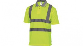 OFFSHJAXG, High Visibility Polo Shirt Size XL Flourescent Yellow, Delta Plus