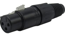 RND 205-00919, XLR Connector Black Socket 3 Poles, RND Connect