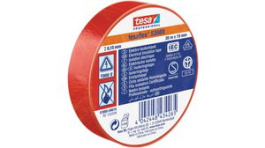 53988-00016-00, Soft PVC Insulation Tape Red 19mm x 20m, Tesa