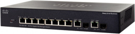 SRW2008P-K9-EU, SwitchSG300-10P 10x 10/100/1000 (8x PoE) 2x SFP Desktop 19", Cisco Systems