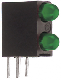 553-0122-200F, PCB LED 3 mm round Green/Green standard, Dialight