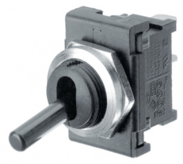 1828.1101, Toggle Switch, On-Off-On, Blade Terminal 4.8 x 0.8 mm, Marquardt