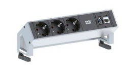 902.301, Desk Outlet DESK 2 3x DE Type F (CEE 7/3) Socket/USB/RJ45 - GST18i3 Plug 200mm, Bachmann