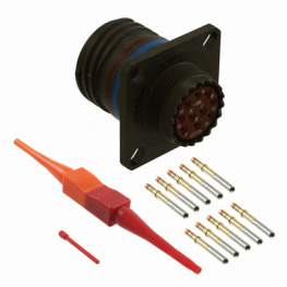 D38999/20WC98SN, Appliance socket with flange 10P, Amphenol