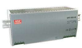 DRT-960-24., на DIN рейку; 960 Вт; выход 24В @ 40А; вход: 3 фазы (4 провода) / 340…550VAC; -2, MEAN WELL
