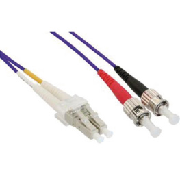 LCSTOM3DPU10, FO cable 50/125um OM3 LC/ST 10 m Violet, AFL Hyperscale