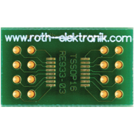 RE933-03, Laboratory card FR4 Epoxide + chem. Ni/Au TSSOP16 Adapter, Roth Elektronik
