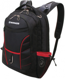 L22.1022.01, Notebook backpack, Transit 39.6 cm (15.6") black-red, Wenger
