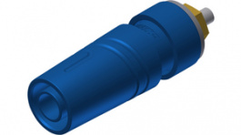 SAB 2640 LK Au blue, Laboratory socket diam. 4 mm Blue CAT III 40 mm, SKS Kontakttechnik