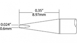 UFT-7CH9006S, Soldering Tip Chisel 0.6mm, Metcal