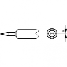 NT 1S, Жало; "игла"; 0,25x8,5мм; для паяльников WEL.WMP, Weller