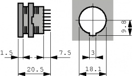 MAB 4100, DIN Connector, Socket, 4 Poles, 4A, 34VAC/VDC, Hirschmann