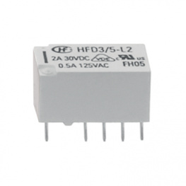 HFD3/005 L2, Signal relay 5 VDC 125 Ohm 200 mW, HONGFA