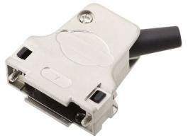 D45ZF37-RG-K, D-Sub metal hood Poles 37, Encitech Connectors