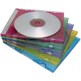 MX-297-25, Slimline CD case 25Stk.,coloured, Maxxtro