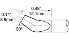 PTC-7FB1235R, Soldering cartridge Bent, Blade 3.5mm, Metcal