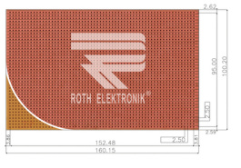 RE500-HP, Laboratory card Phenol hard-paper FR2, Roth Elektronik