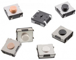 430483031816, Tactile Switch SMT 50 mA Black, WURTH Elektronik